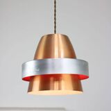 Italian  Aluminum Space Age Pendant Lamp in Copper color, 1970s