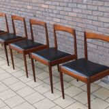 Rosewood Astrid Dining Chairs by Oswald Vermaercke for V-Form, 1962, Set of 5