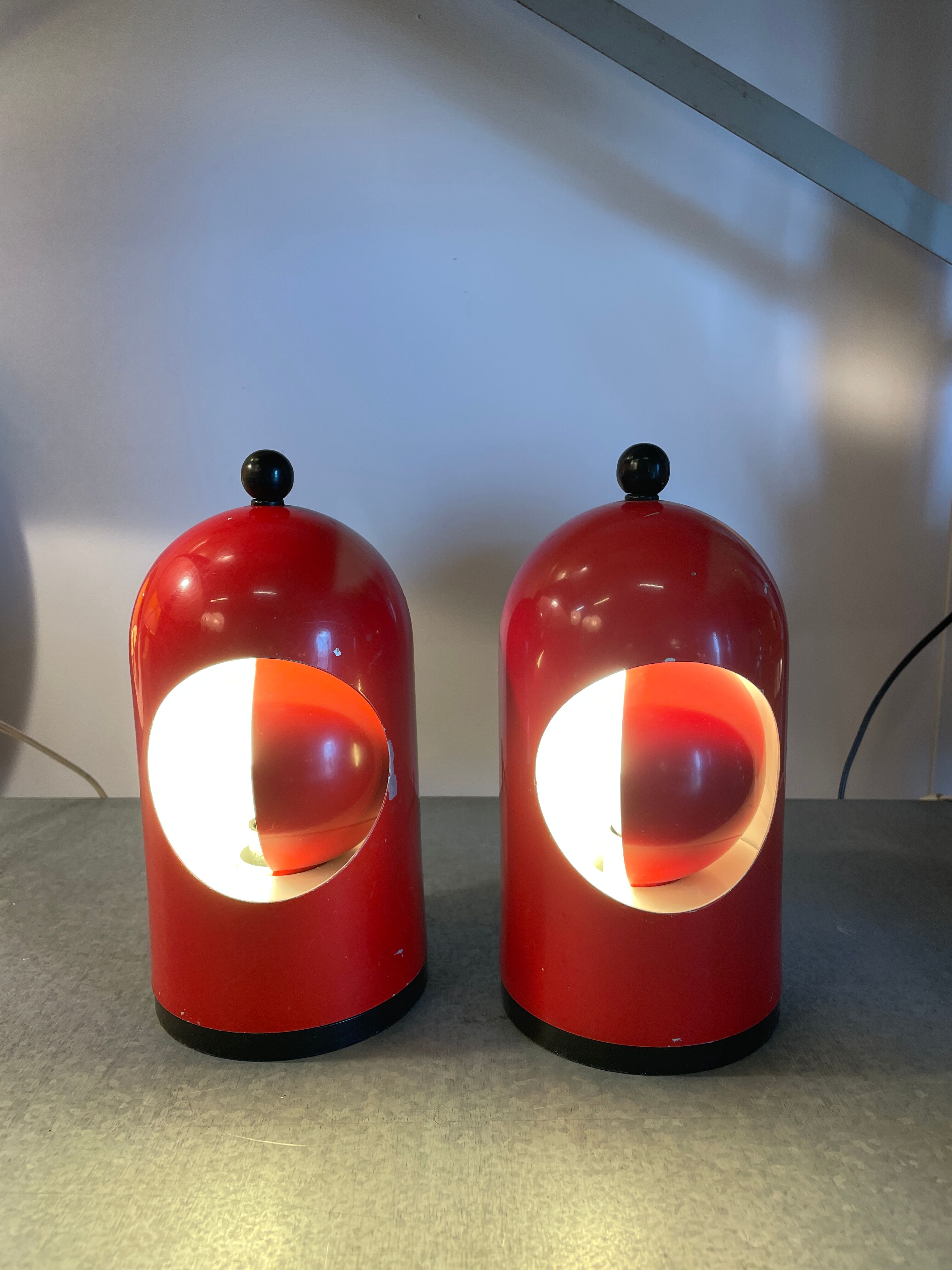 Paire de lampes Selene, Italie 70