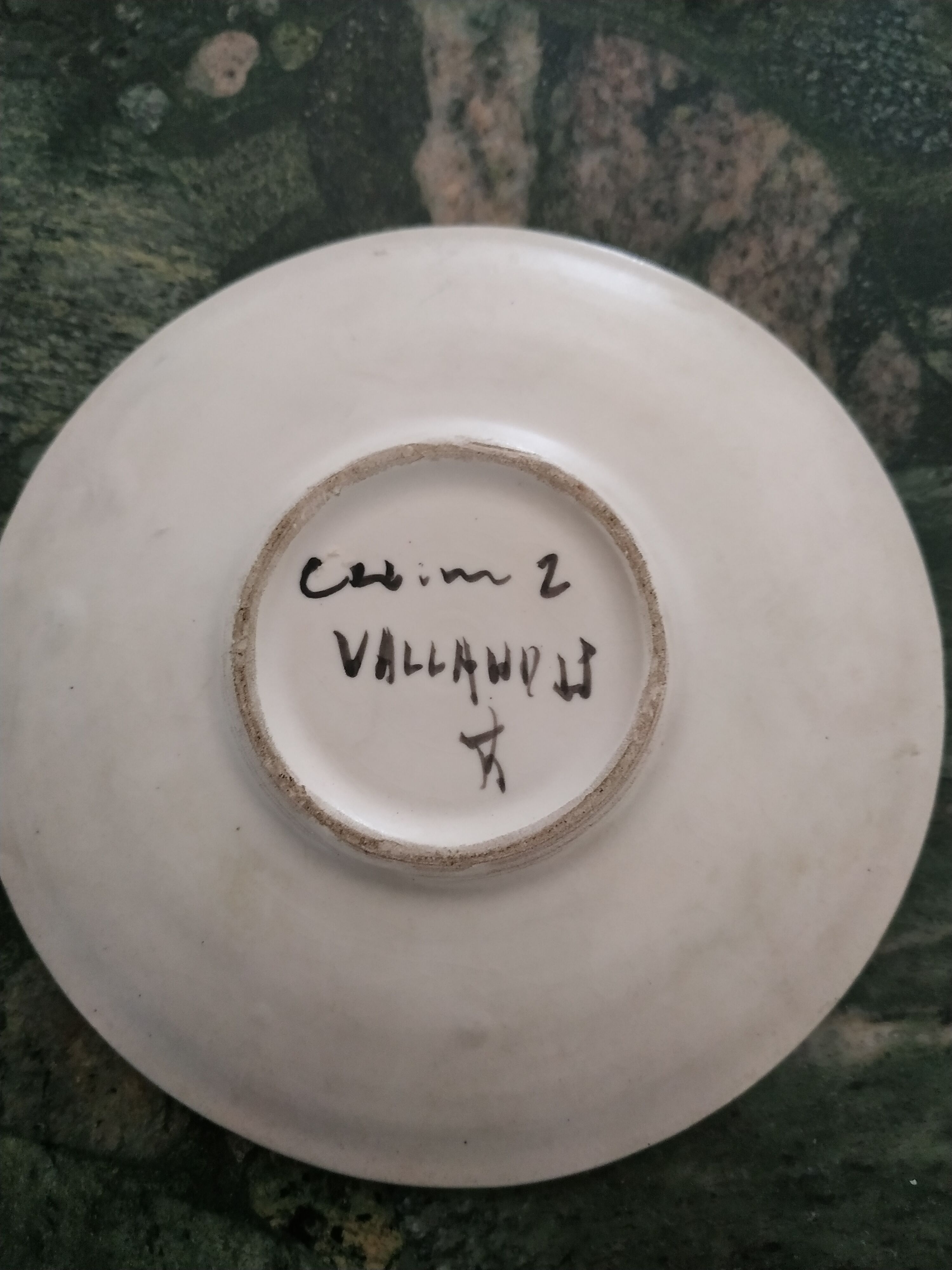 Enamelled coupelle Vallauris village of Provence
