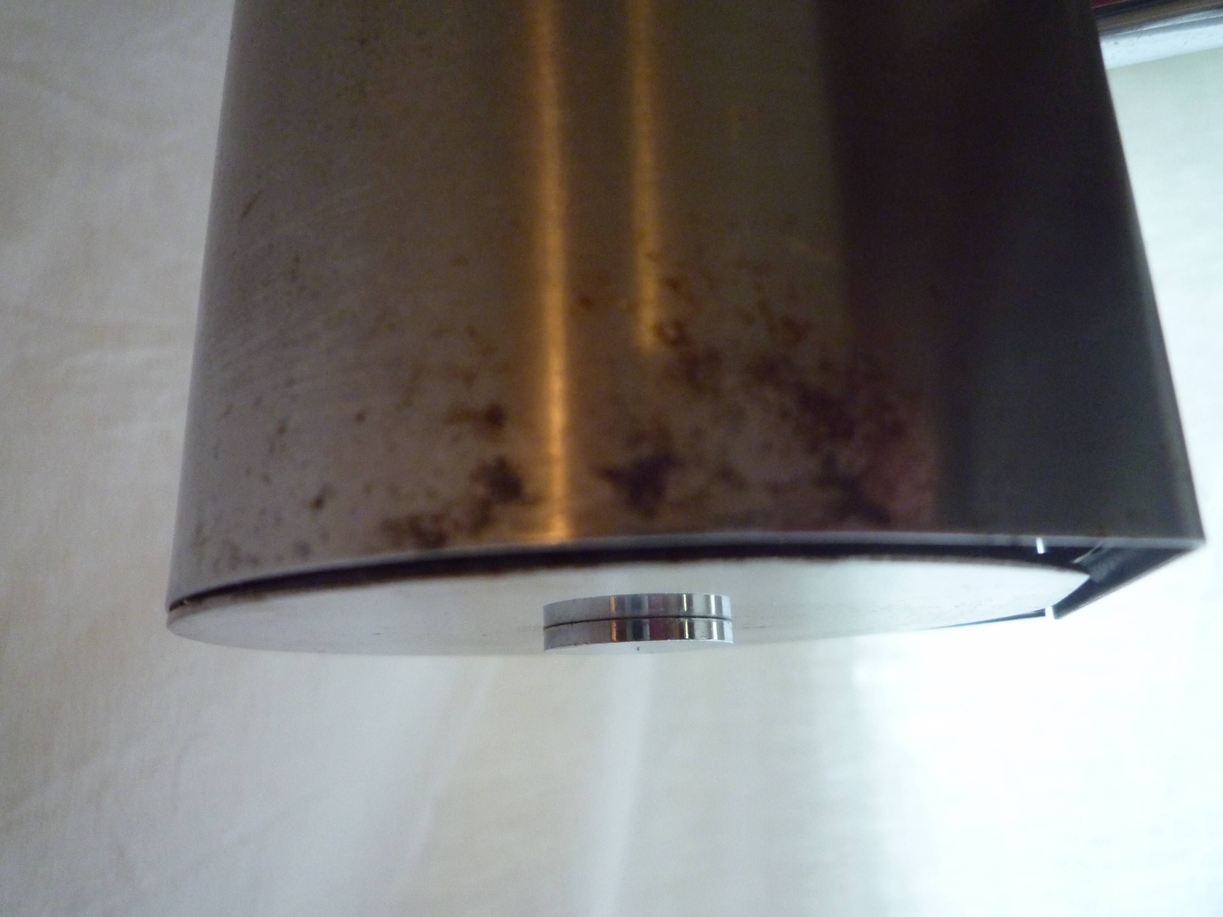 Suspension "Space Age" chrome metal and plexiglass 1970s