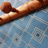 Vintage wood coat rack bamboo pattern