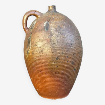 Large jug or oil bottle in glazed stoneware