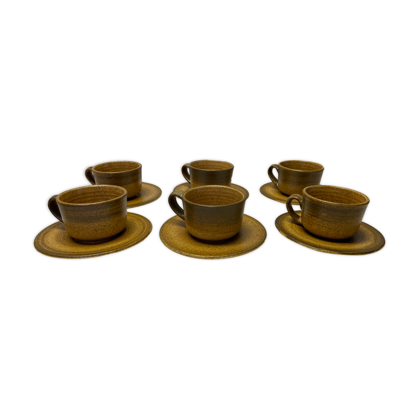 Set of 6 vintage stoneware cups
