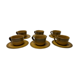 Ensemble de 6 tasses en grès vintage