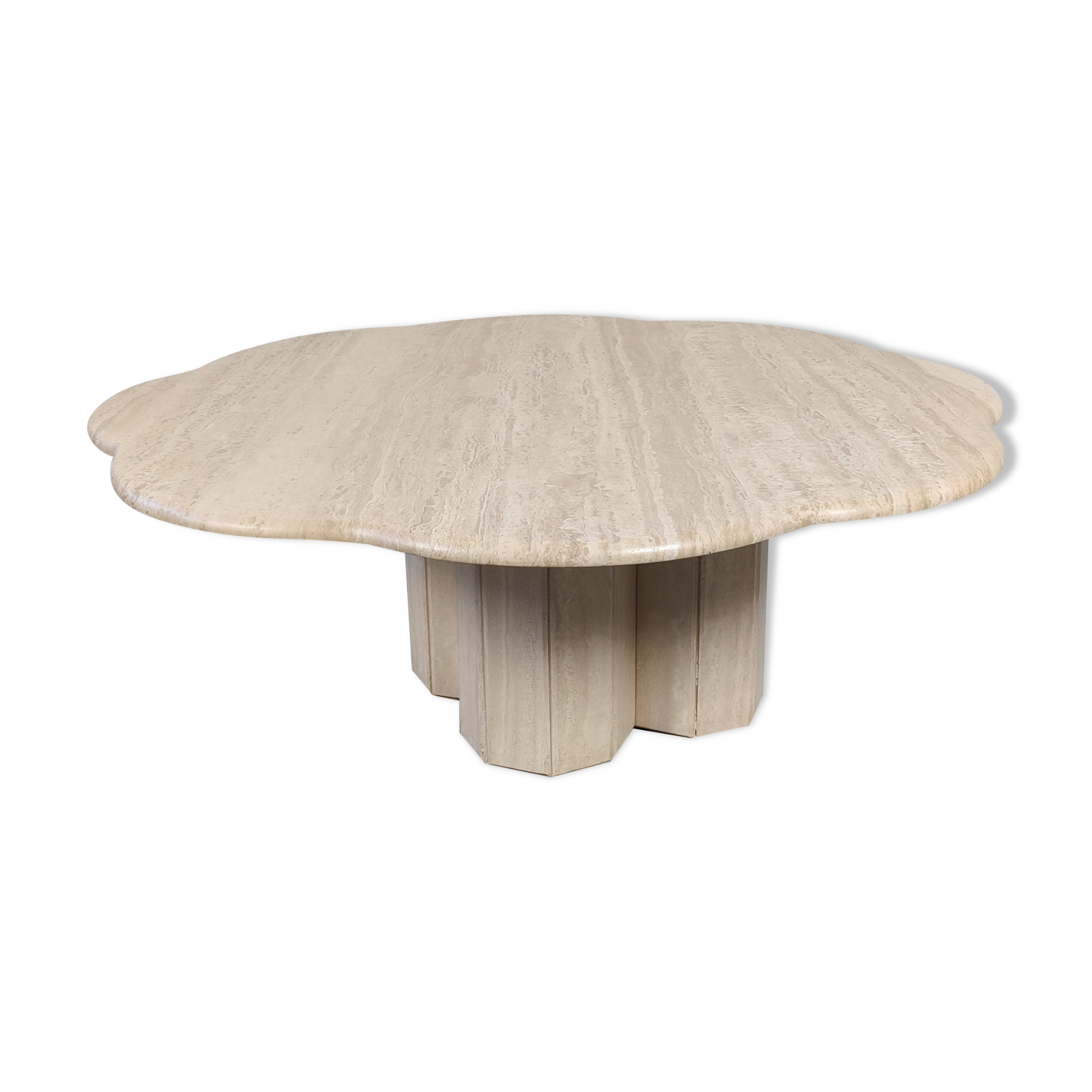 Travertine coffee table "cloud", 80s