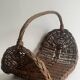 Log basket, woven wicker