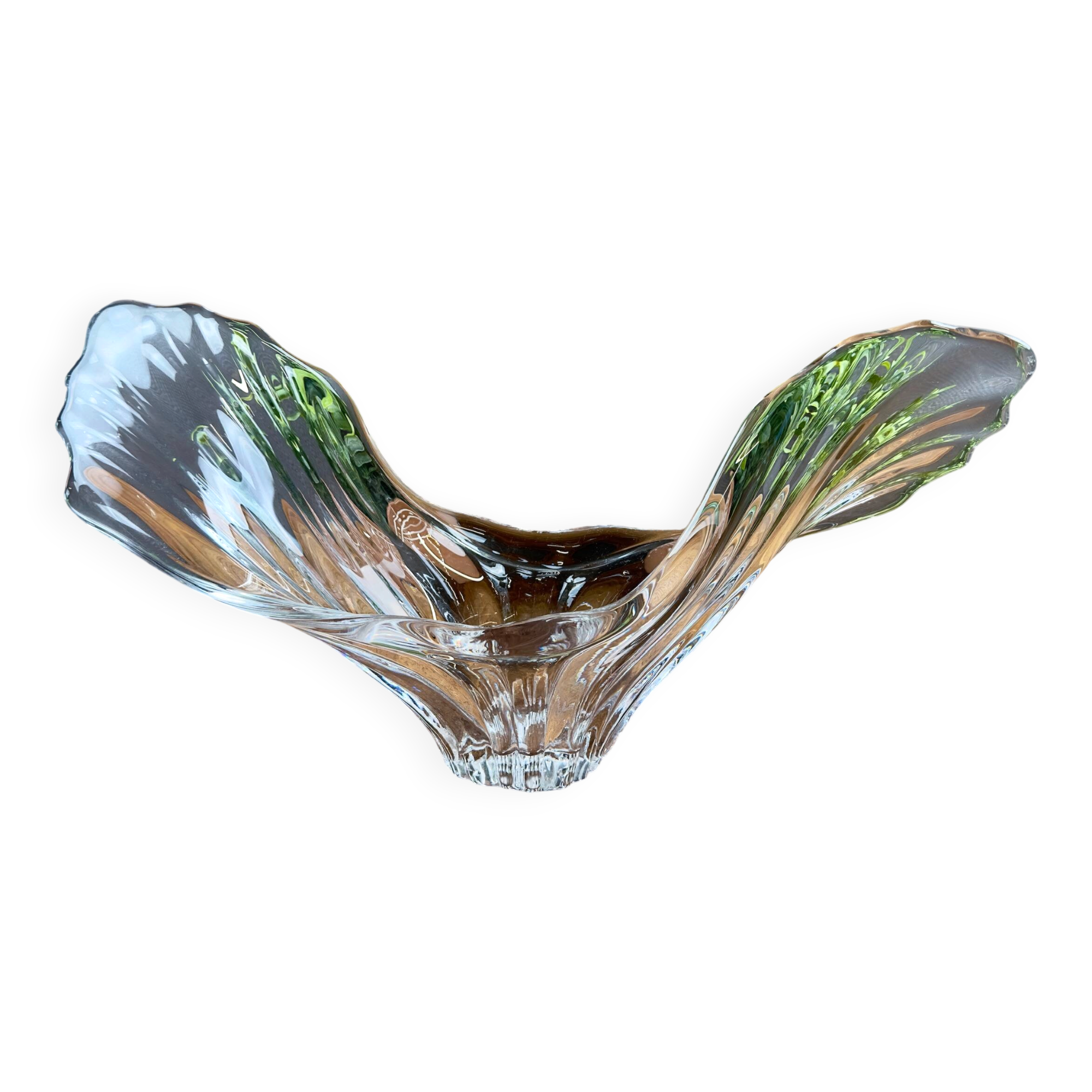 Vintage free-form glass bowl – decorative design plate