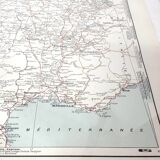 Old map of France in 1950 43x43cm