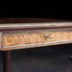 Superb Napoleon III table. Marquetry top and gilded bronzes.