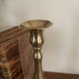 Set of three vintage brass candlesticks