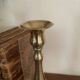 Set of three vintage brass candlesticks
