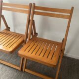 Paire de chaises pliantes vintage des années 70-80