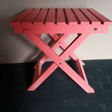 Folding wooden stool