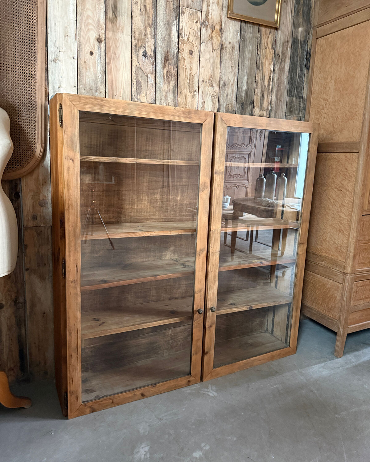 Large vintage display cabinet