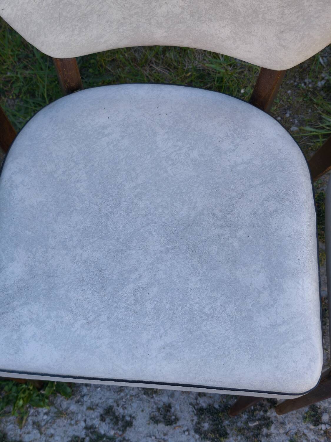 Set of 4 vintage Scandinavian design chairs – 1960s/70s – stained wood