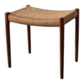 Teak stool Niels O. Møller model 80A, teak made in Denmark