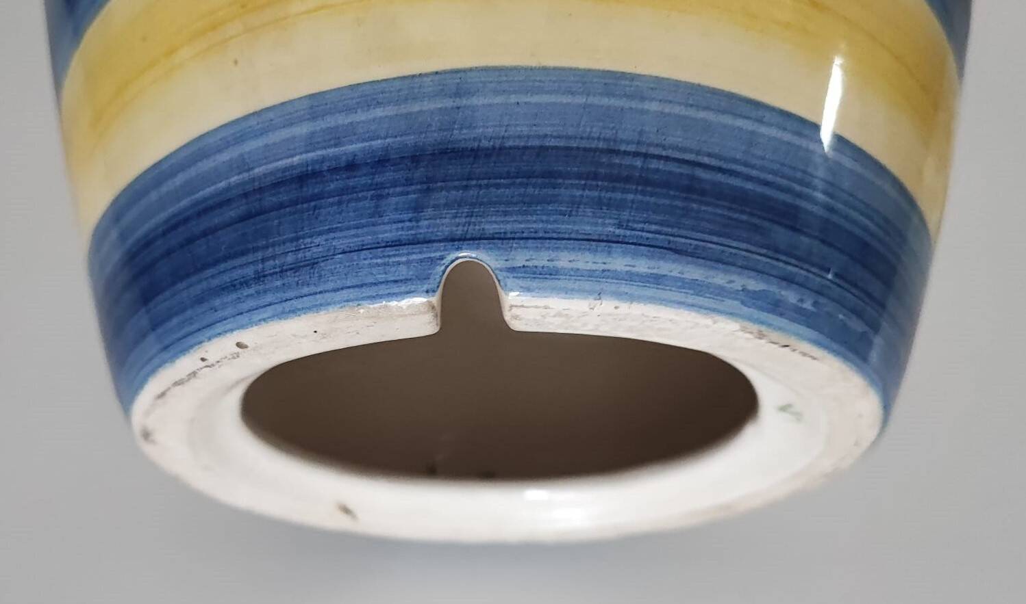 Hand-painted ceramic vase with floral decoration – H 33 cm