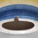 Hand-painted ceramic vase with floral decoration – H 33 cm