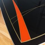 Coffee table formica tapered compass legs