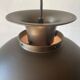 Brushed metal pendant lamp with a bronze appearance, 1970s, Germany
