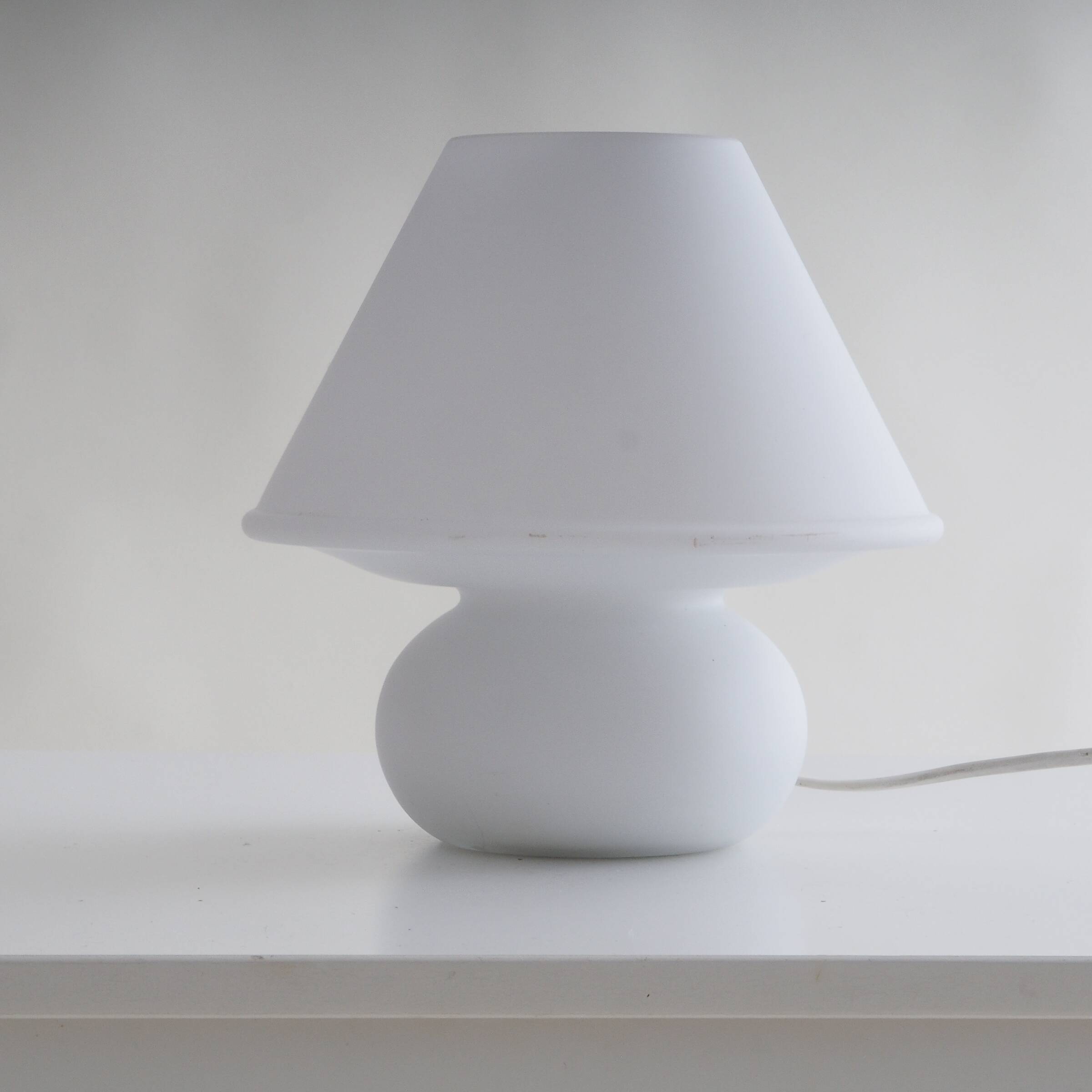 Lampe en verre en forme de champignon Modèle 6249 par Glasshütte Limburg