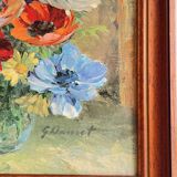 TABLEAU Vintage Bouquet d'anémones