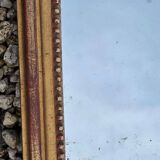 Antique Rectangular Mirror in Gilded Wood Height 38 cm