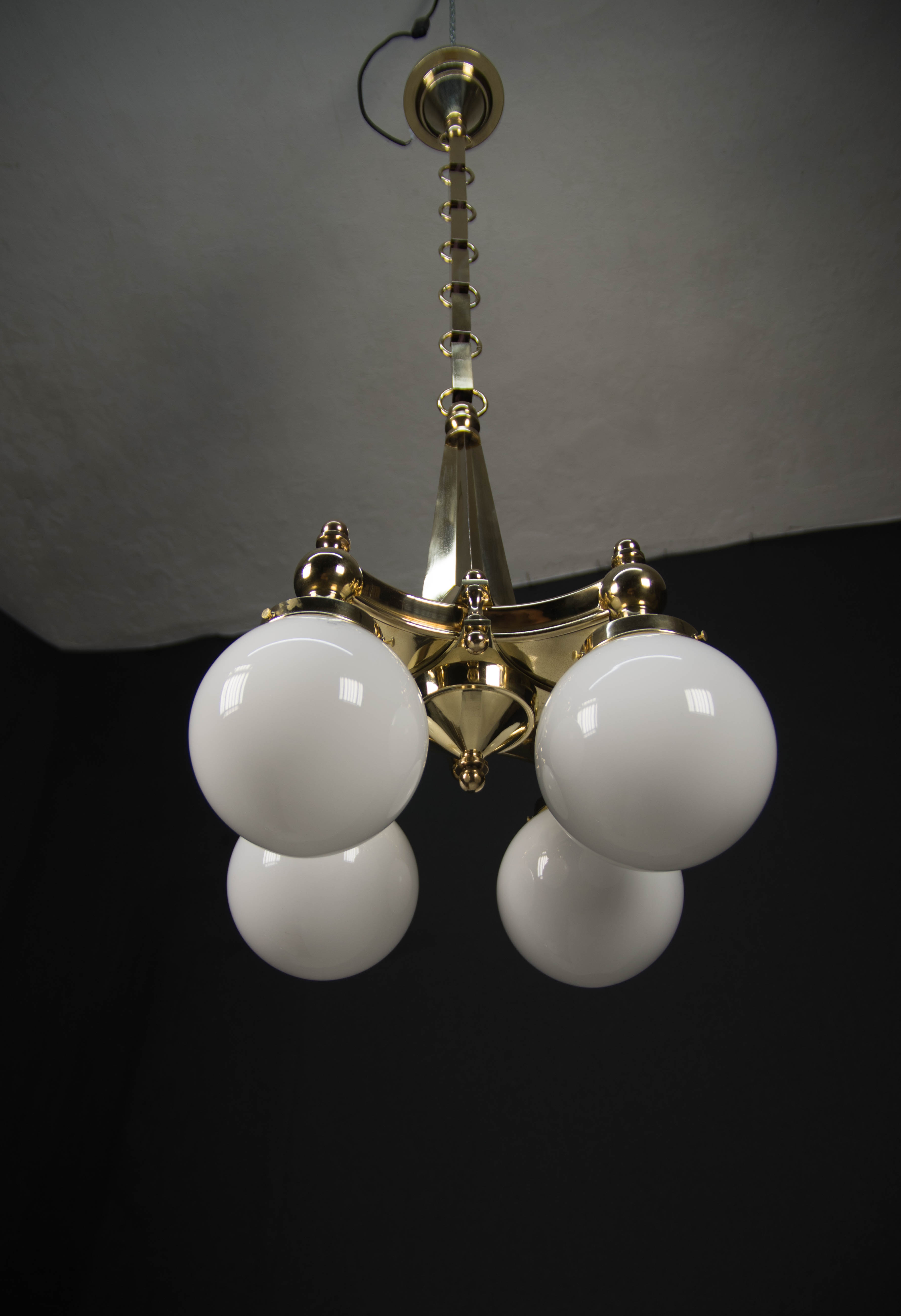 Lustre art deco laiton années 1920