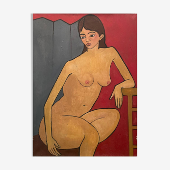 Female nude painting