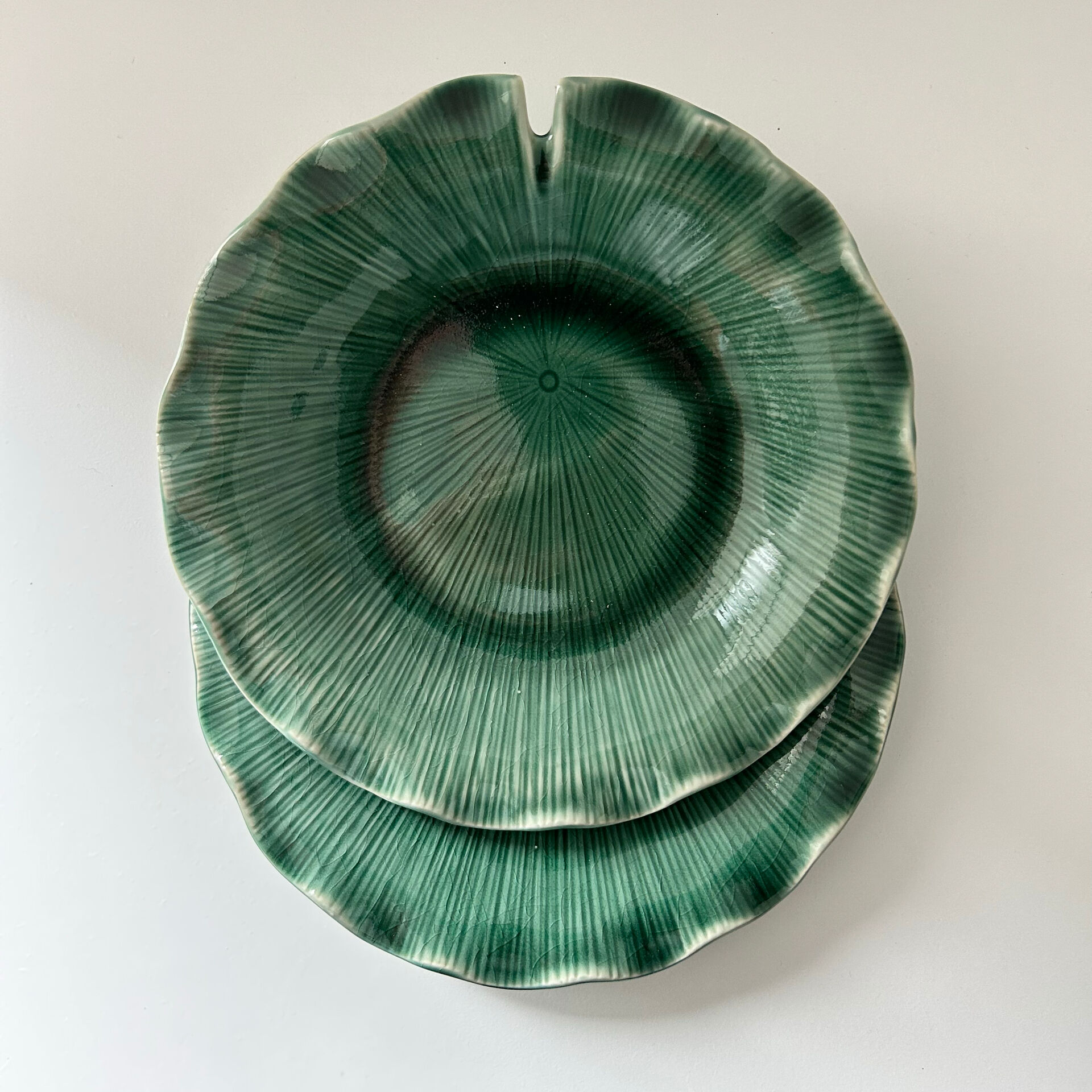 Paire d’assiette lotus