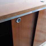 Row 70's chrome and teak plywood