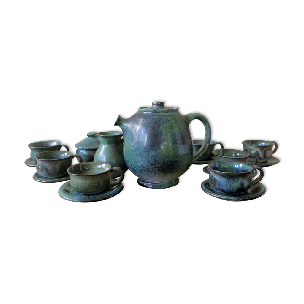 Les Cyclades Anduze sandstone teapots and cups Selency