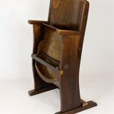 Vintage Cinema Chair TON (Thonet), 1940s Czech, Wooden Theatre Seat