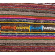Vintage Turkish Hand-Knotted Wool Cotton Beige Kilim Runner Rug 76x198
