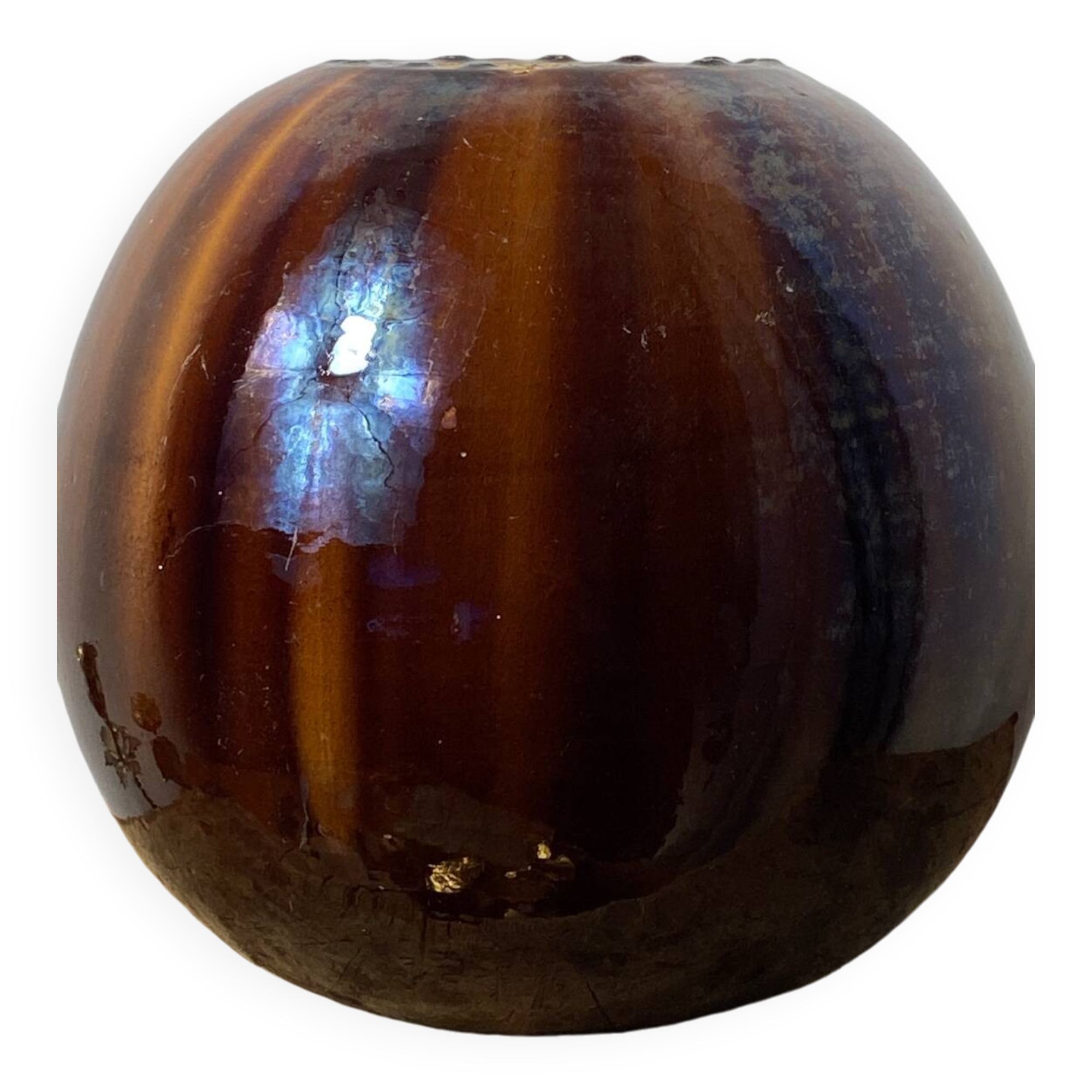 Art Deco Terracotta Spherical Vase by Albert Hellies