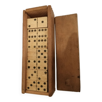 Old wooden domino box