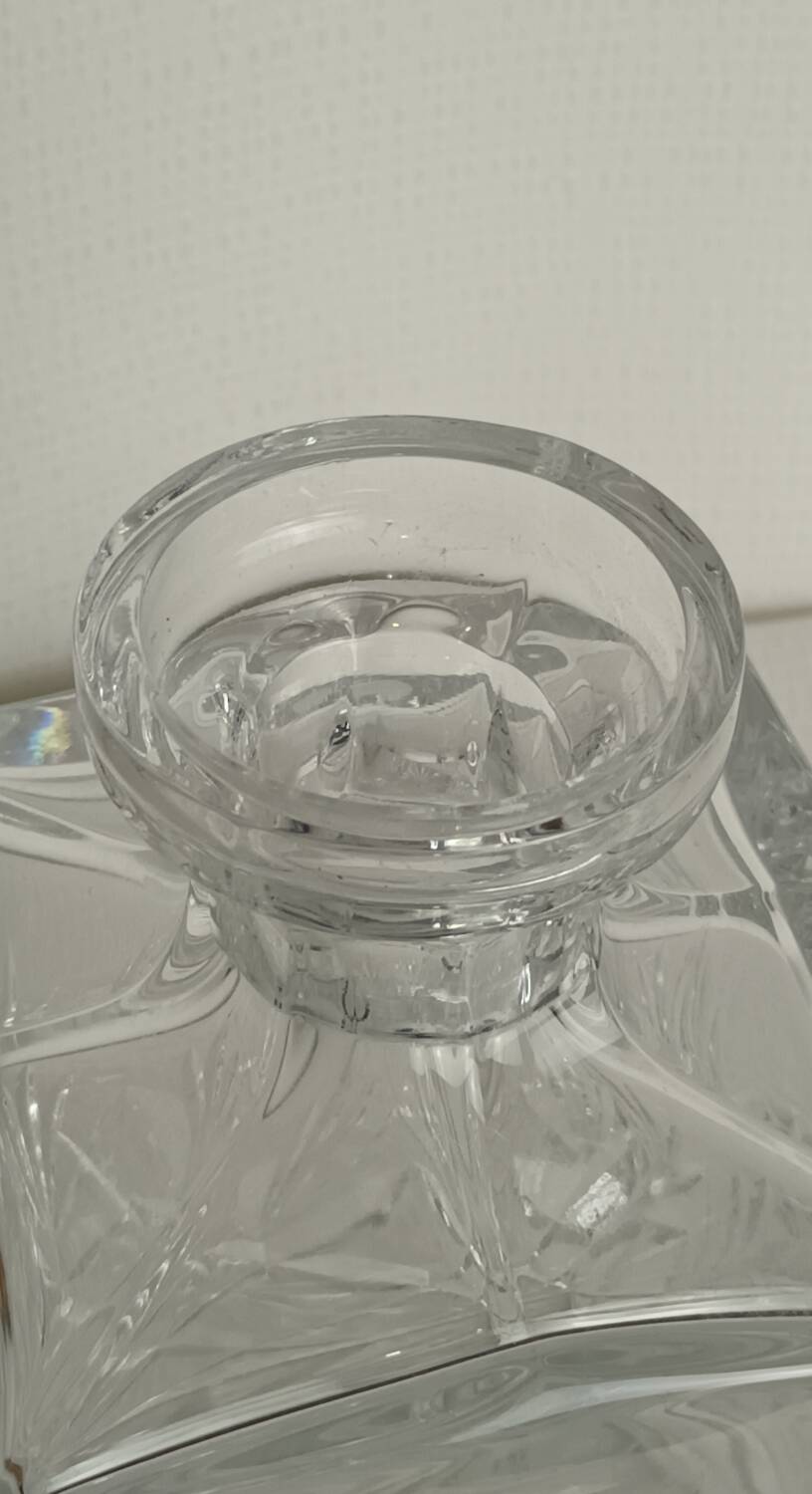 Vintage crystal whisky carafe Lancel Paris