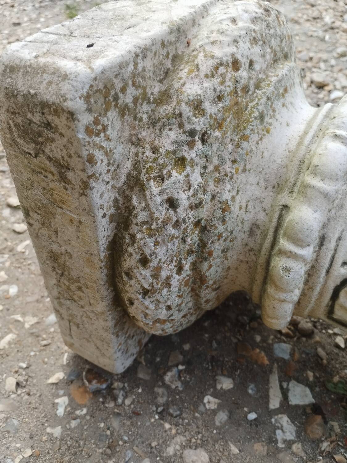 Vintage antique stone Medici garden planters