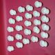 25 Snail Shell Buckets In Vintage White Porcelain