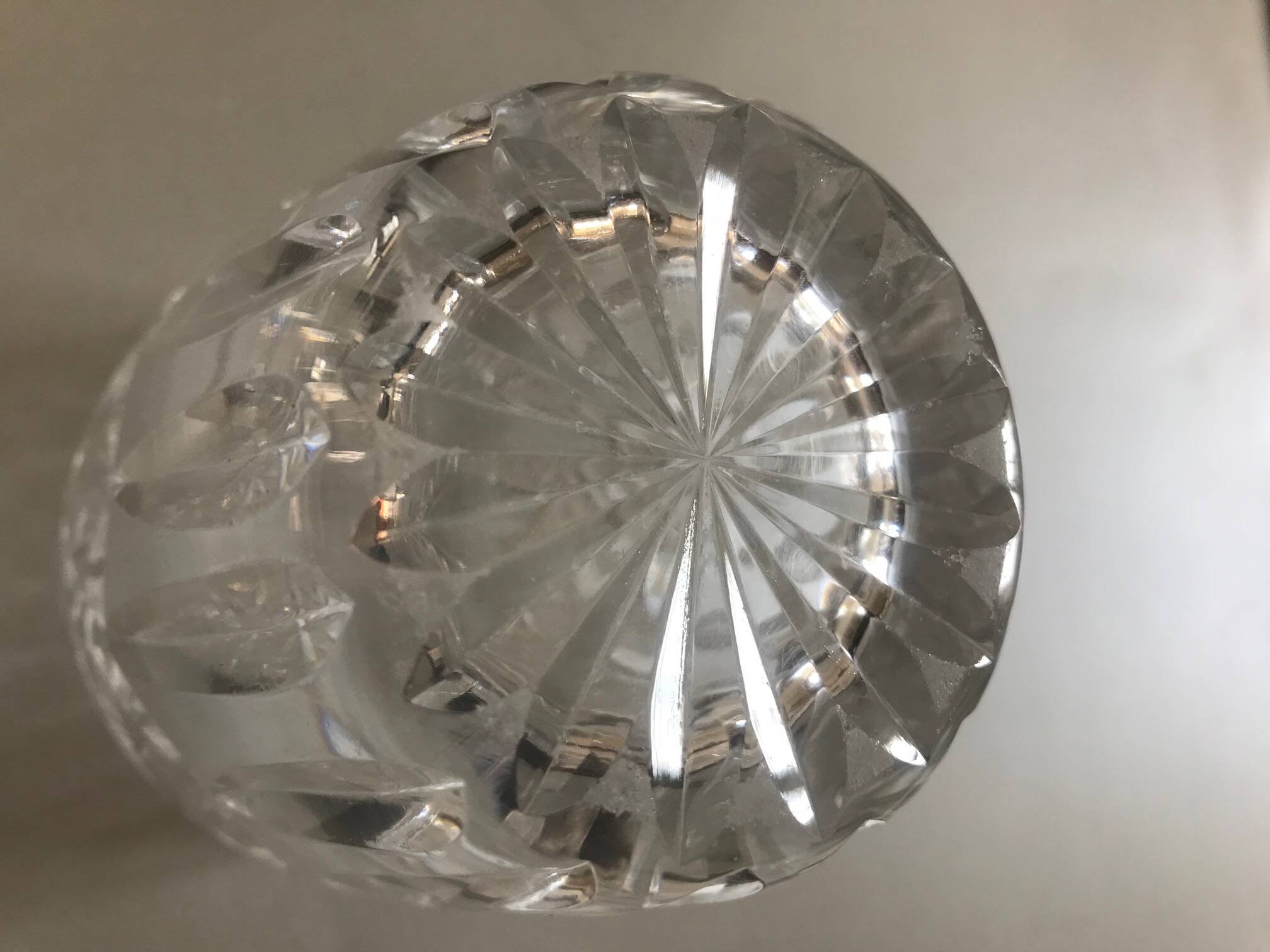 Small cut crystal vase