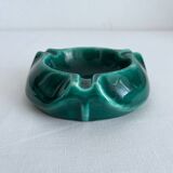 Cendrier en céramique vert vintage