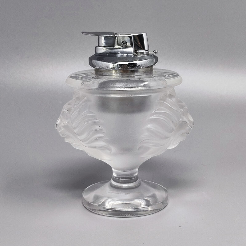 1970s Smoking Set  by Lalique. Signed on The Bottom. Made in France