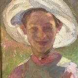 Portrait of woman with hat
