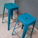 Pair of industrial bar stools