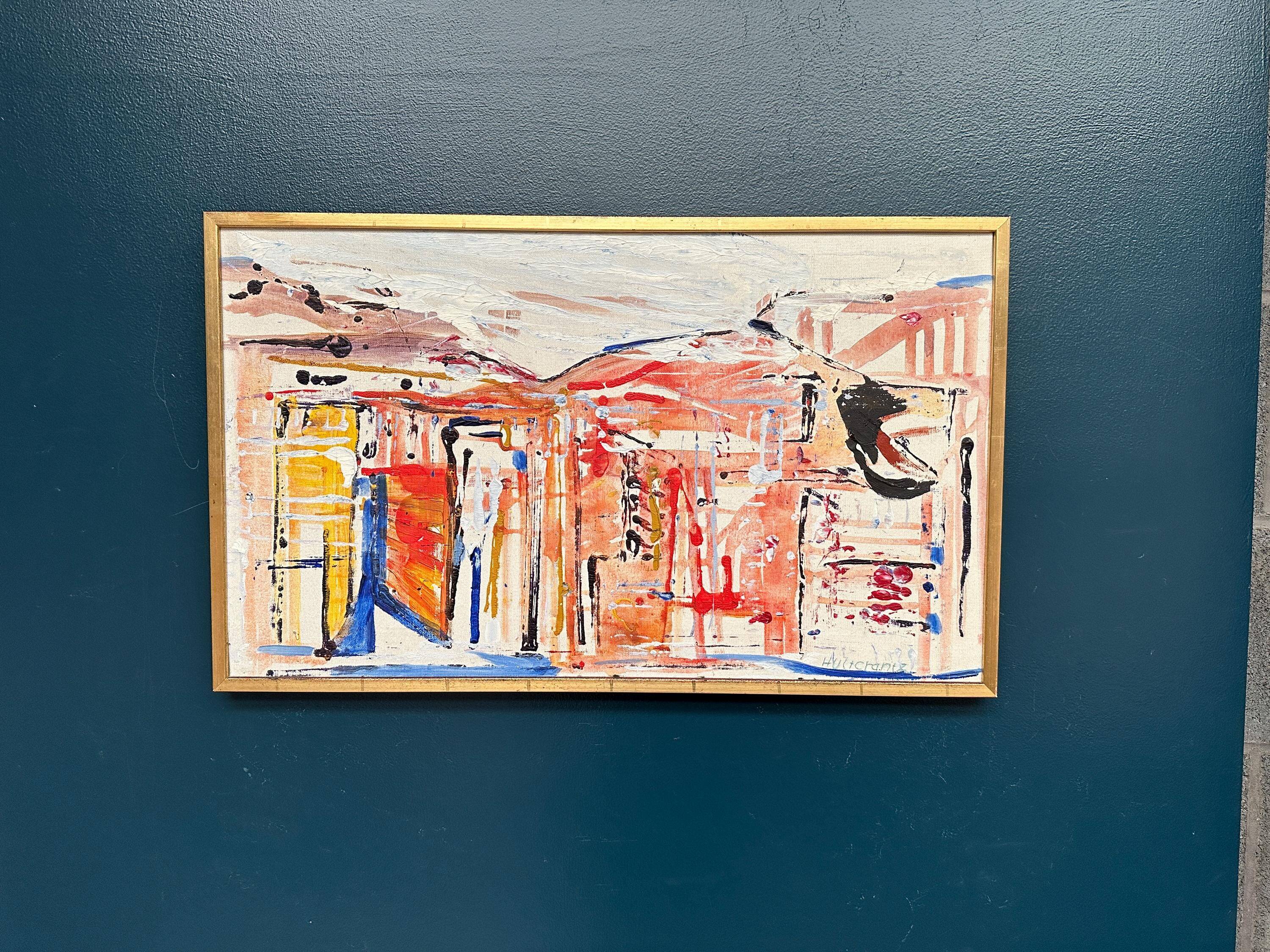 Swedish Oil on Canvas – “Composition” by Tore Hultcrantz