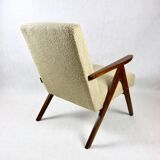 Vintage beige boucle model b-310 armchair, 1970s