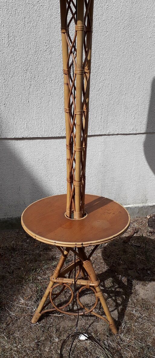 Floor lamp 60s design rattan