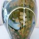 Planter, art nouveau, iris, enameled ceramic, signed Gustave De Bruyn, Fives-Lille
