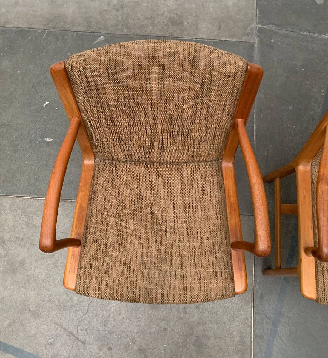 Set of vintage Danish teak chairs